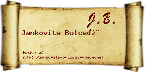 Jankovits Bulcsú névjegykártya